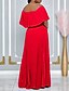 billiga Aftonklänningar-A-linjeformad Quinceanera-klänningar elegant klänning bröllop bröllopsgäst golvlängd kort ärm off shoulder polyester rygglös med veck