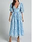 abordables Robes de cocktail-Robes A-Ligne Jaune Beurre Robe en Dentelle Brodée Mariage Invité de Mariage Longueur Maxi Manches Mi-Longues Col V Dentelle Sans Dos