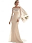 economico Abiti da sposa-Abiti da sposa casual Mermaidi  Tromba Spalle scoperte Maniche lunghe Strascico  Spazzola in pizzo Chantilly Abiti da sposa