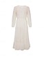 abordables Robes de plage-Maillots de Bain Femme Couverture Maillot Dentelle Patchwork Vacances Plage Tenue Couleur Unie Col en V Manches Longues Maillots de Bain