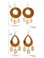 billige Øredobber for kvinner-boho shell drop øreringer for kvinner – håndlagde rotting sirkel dingle øredobber med naturlige cowrie skjell, lette strandsmykker for sommerferie og kyst antrekk