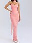 preiswerte Hochzeiten &amp; Feste-Meerjungfrau  Trompete Quinceanera Kleider Elegantes Kleid Hochzeit Hochzeitsgast Bodenlänge Ärmellos Strapless Polyester Rückenfrei mit Rüsche