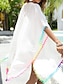 abordables Robes de plage-Maillots de bain pour femmes robe de couverture maillot de bain à ourlet à franges vacances plage vêtements couleur unie à col en V manches courtes maillots de bain