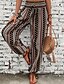 ieftine picior lat și talie înaltă-Pentru femei Jogger Pantaloni Vacanță Boho Lungime totală Talie medie Geometică Talie elastică Respirabil Comfortabil Micro-elastic Stradă Purtare Zilnică Ieșire Maro Închis Alb Rosu Verde Închis Vară