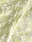 baratos Vestidos de Cocktail-Linha A Até o Tornozelo Vestidos de cocktail Vestidos de festa Elegante Vintage Meia Manga Decote V Casamento Formal Jacquard com Estampa floral Fenda Bolsos