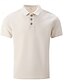 preiswerte Herren Klassisches Polo-Herren Polo Golfshirt Lässig Ferien Klassisch Kurzarm Mode Modern Jacquard Knöpfe Sommer Frühling Normale Passform Schwarz Weiß Beige Hellblau Grau Polo