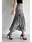 economico Gonne grafiche-Per donna Gonna Casual Maxi Vita media Gonne Leopardo Stampato Micro-elastico Vacanza Streetwear Bianco Marrone Beige Estate Seta come il raso