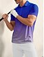 abordables Hauts-Homme T-shirt POLO Bleu Manche Courte Top Tenue de golf Vêtements Tenues Porter des vêtements