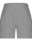 preiswerte Shorts aus Baumwollleinen-Damen Shorts aus Baumwollleinen Shorts Stoffhosen Lässig Kurz Natürliche Taille Einfach Tasche Elastischer Bund Bequem Außenbereich Täglich Ferien Wein Grau Schwarz Weiß Sommer Normale Passform