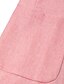preiswerte Leinenblazer-Herren Leinenblazer Sport Jacke Notch-Kragen Mode Lässig Einfarbig Leinenblazer Rosa Himmelblau Salbei Standard Passform Einreihig Ein-Knopf