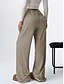 billiga breda ben och hög midja-Kvinnors Vida Ben Chinos Baggy Byxor Semester Mode Streetwear Full längd Hög Midja Randig Elastisk Midjeband Tryck Bekväm Mjuk Komfortabel Mikro-elastisk Utomhus Gata Svart Rosa Blå Brun