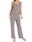 voordelige Broekpakken van mama-Glitter Kant Jumpsuit  Pantalonpak 3-delige Moeder van de Bruid Pantalonpak Simpel Minimalistisch Sprankel  Glans Crew Hals Enkel Lengte Kant Mouwloos Half Mouw met Parels Beading