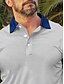 abordables Hauts-Homme T-shirt POLO Grise Manche Courte Top Tenue de golf Vêtements Tenues Porter des vêtements
