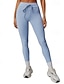 abordables Leggings et collants de yoga-Pantalon de yoga Leggings de yoga Femmes Contrôle du ventre Lifting des fesses Cordon de serrage A côtes Yoga Entraînement en salle Pilates Collants Taille haute Spandex Automne Des sports Tenues de
