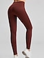 voordelige Yoga leggings en panty&#039;s-Dames Yogabroek Yoga legging Trekkoord Elastische tailleband Geribd Buikcontrole Billenlift Yoga Sportschooltraining Pilates Broeken Zwart Wit Marine Blauw Herfst Sport Sportkleding Rekbaar Slank