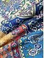 preiswerte Boho-T-Shirt-Damen T Shirt Sommeroberteile Grafik Geometrisch Klassisch Lässig Kurzarm V Ausschnitt Crop Tops Täglich Wochenende Druck Regenbogen Sommer Frühling Herbst
