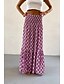preiswerte Grafische Röcke-Damen Rock Bohemien Lässig Boho Maxi Mittlere Hüfthöhe Röcke Blumen Druck Mikroelastisch Urlaub Straße Dunkelrosa Purpur Fuchsie Orange Sommer Polyester