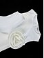 abordables Petites Robes Blanches-Robe de mariée sirène  trompette col rond sans manches longueur thé satin robes de mariée avec couleur unie