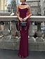 preiswerte Hochzeiten &amp; Feste-Meerjungfrau  Trompete Quinceanera Kleider Elegantes Kleid Hochzeit Hochzeitsgast Bodenlänge Ärmellos Strapless Polyester Rückenfrei mit Rüsche