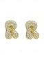 abordables Boucle d&amp;#39;oreille pour femme-Boucles d&#039;oreilles à tige initiales en strass doré - Boucles d&#039;oreilles à lettres scintillantes personnalisées pour femmes, bijoux en cristal étincelants de A à Z, parfaits pour un usage quotidien, un cadeau de remise de diplôme, un cadeau de fête des mèr