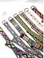 abordables Ceintures pour hommes-Ceinture à motifs géométriques tendance pour hommes et femmes - Ceinture en tissu coloré avec boucle réglable - Ceinture bohème élégante pour une tenue décontractée et festive