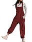 economico tute formali-tuta salopette tinta unita da donna, stile streetwear, senza maniche, scollo a U, tasca, vestibilità regolare, nera, bianca, rosa, estiva
