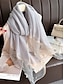 abordables Foulards pour femmes-Écharpe papillon brodée pour femme avec ornements en perles - accessoires de mode pour femmes élégants et légers en plusieurs couleurs, parfaits pour les cadeaux de fête des mères, les fêtes et les correspondances de navetteurs