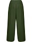 abordables Pantalon uni en coton et lin-Femmes Pantalon en coton et lin Pantalon palazzo Mode Streetwear Confort Longueur complète Taille Moyenne Uni Taille Élastique Confortable Extérieur Rue Tenue quotidienne Sortir Abricot Noir Blanche