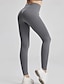 voordelige Yoga leggings en panty&#039;s-Dames Yogabroek Yoga legging Trekkoord Elastische tailleband Geribd Buikcontrole Billenlift Yoga Sportschooltraining Pilates Broeken Zwart Wit Marine Blauw Herfst Sport Sportkleding Rekbaar Slank