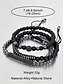 voordelige Heren sieraden-Zwarte kralenarmband voor heren met zilveren accenten - modieuze sieraden voor casual en formele gelegenheden, perfect als cadeau