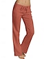 billiga Byxor-Kvinnors vida byxor baggy byxor chinos mode basic avslappnad full längd hög midja solid färg enkel ficka bekväm mjuk komfortabel mikro-elastisk utomhus gata ljusgrå svart vit röd sommar vår