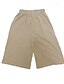 baratos Shorts de linho de algodão-Mulheres Shorts de algodão e linho Calção Colheita Roupa de rua Casual Comprimento do joelho Natural Tecido Bolsos Cintura elástica Exterior Confortável Ao ar livre Para Noite Azul de céu claro Preto