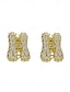 abordables Boucle d&amp;#39;oreille pour femme-Boucles d&#039;oreilles à tige initiales en strass doré - Boucles d&#039;oreilles à lettres scintillantes personnalisées pour femmes, bijoux en cristal étincelants de A à Z, parfaits pour un usage quotidien, un cadeau de remise de diplôme, un cadeau de fête des mèr