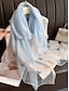 abordables Foulards pour femmes-Écharpe papillon brodée pour femme avec ornements en perles - accessoires de mode pour femmes élégants et légers en plusieurs couleurs, parfaits pour les cadeaux de fête des mères, les fêtes et les correspondances de navetteurs