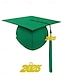 billige Damehatte-klasse af 2025 afgangshue med kvast og årstal charme – unisex mat finish mortarboard hat til high school og college ceremoni, flere farver