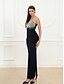 voordelige Schoolfeestjurken-Zeemeermin  trompet quinceañera jurken elegante jurk bruiloft gasten vloer lengte mouwloos strapless spandex rugloos met kwastjes