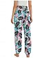 abordables Pantalon en coton et lin graphique-Femmes Pantalon inspiré du lin Jambe large Pantalons Style Ethnique Occasionnel Boho Longueur complète Taille haute Fleuri Feuille Tropical Avec Poches Taille Élastique Impression Respirabilité Doux