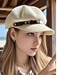 お買い得  レディース帽子-女性用通気性ストローニュースボーイキャップ - 軽量の夏用ビーチハット。フェイクレザーバックル付きで、カジュアルな旅行や日焼け対策に最適。