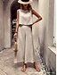 economico Abiti da donna con camicetta-Set da donna 2 pezzi moda streetwear abbigliamento quotidiano pantaloni canotta collo tondo colore solido cordoncino vacanza casual quotidiano rosa blu arancione estate vestibilità ampia