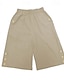 baratos Shorts de linho de algodão-Mulheres Shorts de algodão e linho Calção Colheita Roupa de rua Casual Comprimento do joelho Natural Tecido Bolsos Cintura elástica Exterior Confortável Ao ar livre Para Noite Azul de céu claro Preto