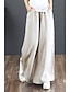 preiswerte Schlichte Hose aus Baumwollleinen-Damen Shorts aus Baumwollleinen Leinen-inspirierte Hosen Hose aus Baumwollleinen Mode Streetwear Volle Länge Natürliche Taille Einfach Tasche Elastisches Kordelzugdesign Bequem Straße Ausgehen
