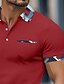 preiswerte Klassisches Poloshirt für Herren-Herren Golfshirt Piqué-Poloshirt Arbeit Geschäft Revers Gerippter Polokragen Kurzarm Basic Modern Farbblock Tasche Farbblock Sommer Frühling Schmale Passform Weiß Burgunderrot Marineblau Leicht Blau