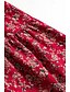 abordables Jupes graphiques-Femmes Jupe Bohème Boho Midi Taille Basse Jupes Fleuri Imprimé Micro-Élastique Rue Sortir Noir Blanche Jaune Rouge Été Polyester