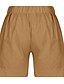 preiswerte Shorts aus Baumwollleinen-Damen Shorts aus Baumwollleinen Shorts Stoffhosen Lässig Kurz Natürliche Taille Einfach Tasche Elastischer Bund Bequem Außenbereich Täglich Ferien Wein Grau Schwarz Weiß Sommer Normale Passform