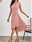 cheap Plain Dress-Women's Midi Dress A Line Dress Solid Color Bodycon Dress Work Dresses Semi Formal Office Slim Graphic Sleeveless Crew Neck Black Pink Red Blue Summer