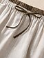 abordables Short en lin et coton-Femmes Short en coton et lin Shorts Slacks Occasionnel Longueur Genou Naturel Uni Avec Poches Conception à cordon élastique Confortable Extérieur Extérieur Rue Abricot Noir Jaune Vert Été Coupe