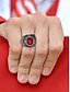 preiswerte Herrenschmuck-Herren-Vintage-Armeering mit smaragdgrünem Edelstein – antiker silberner Statement-Ring im Militärstil für Veteranen und Sammler
