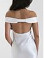 billiga Långa klänningar och gowns-Havfru  trumpet golvlång bal klänningar elegant fest ärmlös off shoulder bal aftonfest rygglös med rynkade
