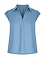 abordables Chemises-Débardeur camisole en coton et lin pour femme, couleur unie, élégant, décontracté, sans manches, col en V, régulier, pour tous les jours, vacances, blanc, rose, bleu, vert, été, printemps