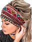 abordables Accesorios para el cabello de mujer-Diademas bohemias coloridas para mujer: bandas para el cabello anchas, suaves y elásticas para yoga, festivales y ropa informal.